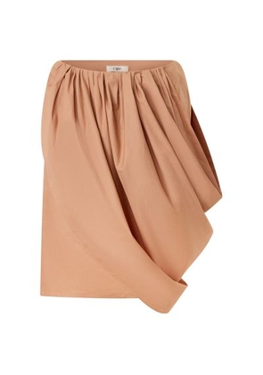 Gathered midi skirt