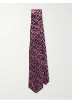 Charvet - 8.5cm Silk-Jacquard Tie - Men - Burgundy