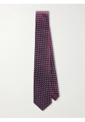 Charvet - 8.5cm Silk-Jacquard Tie - Men - Burgundy