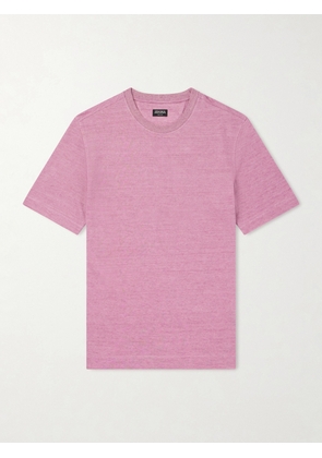Zegna - Knitted Linen T-Shirt - Men - Pink - IT 46
