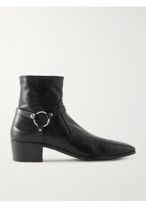 TOM FORD - Clint Embellished Leather Boots - Men - Black - EU 41