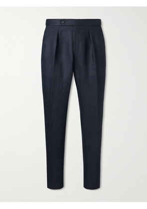 Slowear - Venezia 1951 Tapered Pleated Linen Trousers - Men - Blue - IT 46