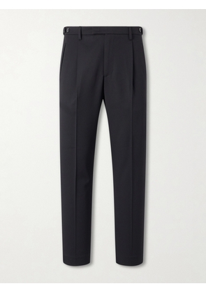 Barena - Straight-Leg Pleated Wool-Blend Gabardine Trousers - Men - Black - IT 44