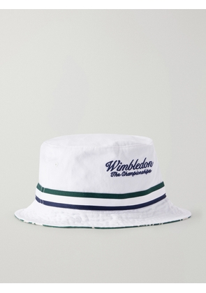Polo Ralph Lauren - Wimbledon Logo-Embroidered Reversible Cotton-Twill Bucket Hat - Men - White - S/M