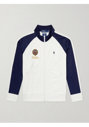 Polo Ralph Lauren - Wimbledon Logo-Embroidered Cotton-Blend Piqué Zip-Up Sweatshirt - Men - White - S