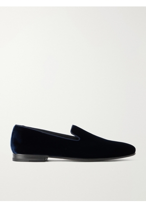 Manolo Blahnik - Mario Velvet Loafers - Men - Blue - UK 6