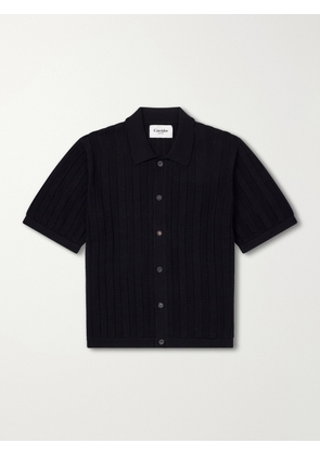 Corridor - Pointelle-Knit Cotton Shirt - Men - Black - S