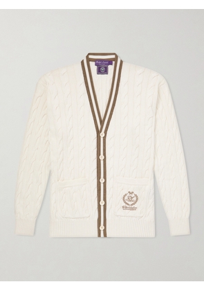 Ralph Lauren Purple Label - Wimbledon Capsule Cotton and Silk Cardigan - Men - Neutrals - S