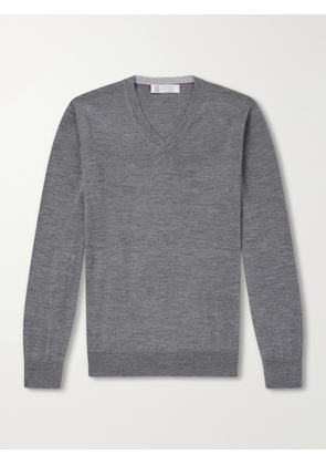 Brunello Cucinelli - Wool and Cashmere-Blend Sweater - Men - Gray - IT 46