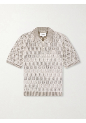 Corridor - Open-Knit Pima Cotton Polo Shirt - Men - Gray - S