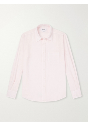 Thom Browne - Button-Down Collar Garment-Dyed Linen Shirt - Men - Pink - 0