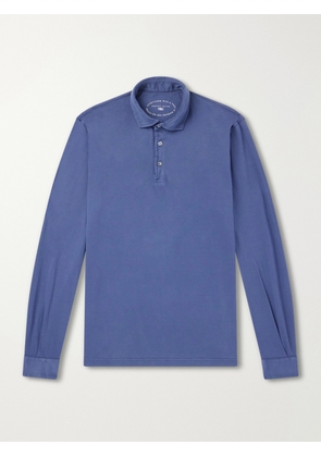 FEDELI - Cotton-Jersey Polo Shirt - Men - Blue - IT 46