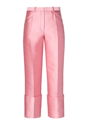Calvin Klein Collection Eva Cuffed Satin Trousers - Moda Operandi