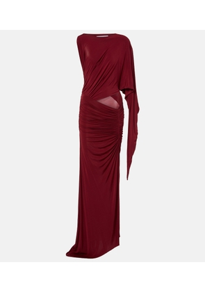 Alex Perry Asymmetric gathered jersey gown