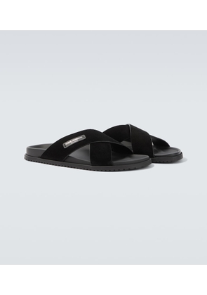 Dolce&Gabbana Logo suede sandals