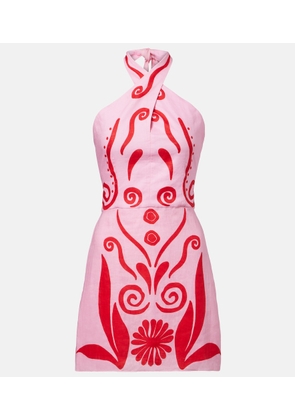 Cala de la Cruz Veneta printed linen minidress