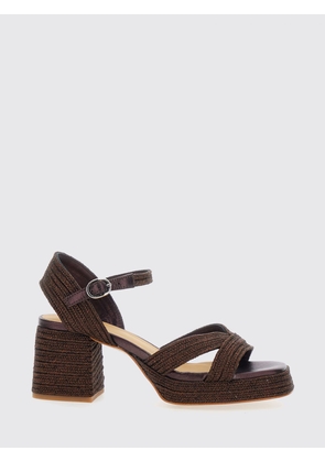 CASTAÑER Heeled Sandal Woman color Brown