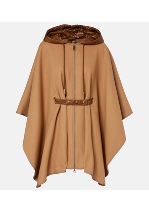 Moncler Belted wool-blend cape