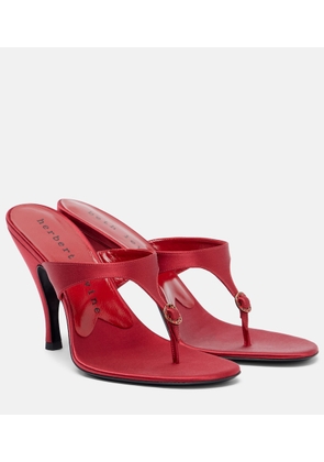 Herbert Levine Kiss And Tell embellished satin thong sandals