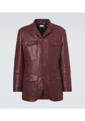 Brunello Cucinelli Leather field jacket