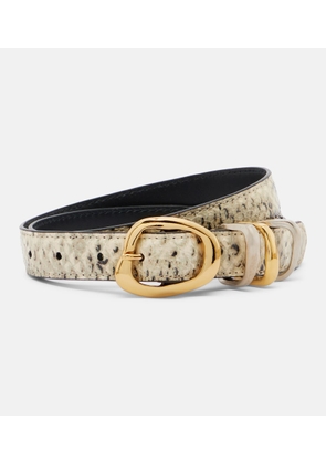 Amanu Tugela snake-effect leather belt