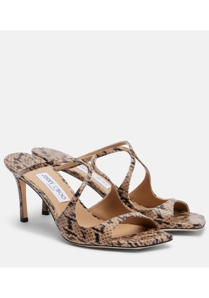 Jimmy Choo Anise snake-effect leather mules