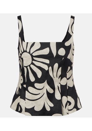 Cala de la Cruz Rami printed linen top