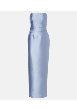 Solace London Ingrid draped satin gown