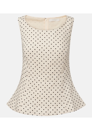 Faithfull Iria polka-dot linen top