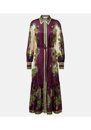 Alemais Ruthie floral shirt dress