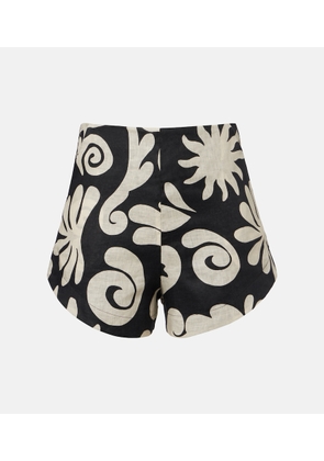 Cala de la Cruz Bahamas printed linen shorts