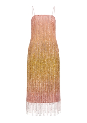 Aje Amulet Sequined Linen-Blend Midi Dress - Moda Operandi