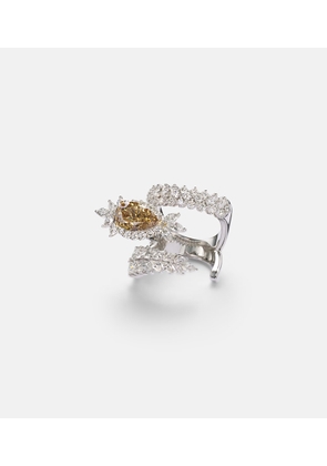 Yeprem Reign Supreme 18kt white gold ring with diamonds