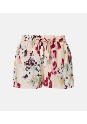 Ulla Johnson Aurielle floral silk shorts