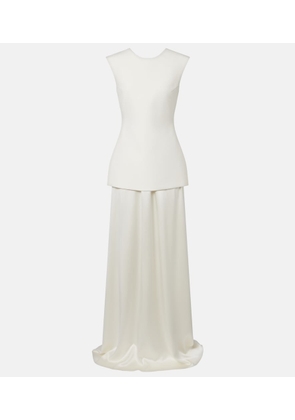 Rohe Silk-trimmed wool-blend gown