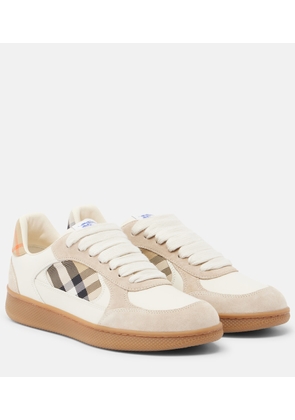 Burberry Terrace leather and suede sneakers