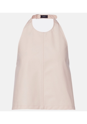 Wardrobe.NYC Halterneck cotton-blend top