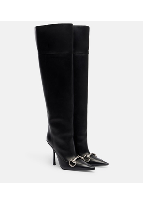Gucci Boulevard Horsebit leather knee-high boots