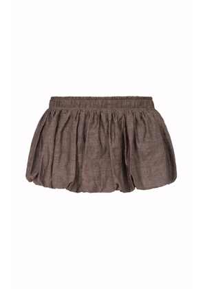 Ludovic de Saint Sernin Palais Bubble-Hem Linen Mini Skirt - Moda Operandi