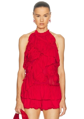 Dries Van Noten Callas Shirt in Red - Red. Size 44 (also in 34, 36, 38, 40, 42).