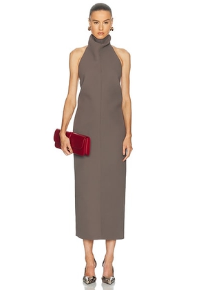 KHAITE Roxanne Dress in Clove - Brown. Size 2 (also in 0, 4, 6).