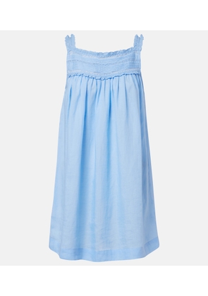 Doen Bea lace-trimmed ramie minidress