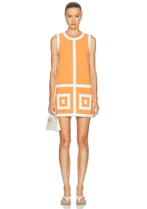 Alexis Estara Dress in Ember & White - Orange. Size XS (also in L, S).