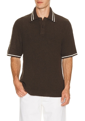 SAMSOE SAMSOE Sapedro Polo in Turkish Coffee - Brown. Size XL/1X (also in S, M, L, XXL/2X).