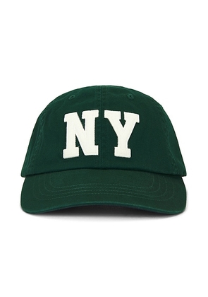 Polo Ralph Lauren Cotton Twill Ny Patch Logo Sport Cap in New Forest - Green. Size all.