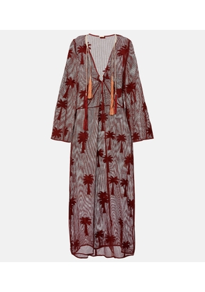 Johanna Ortiz Embroidered cotton mesh kaftan