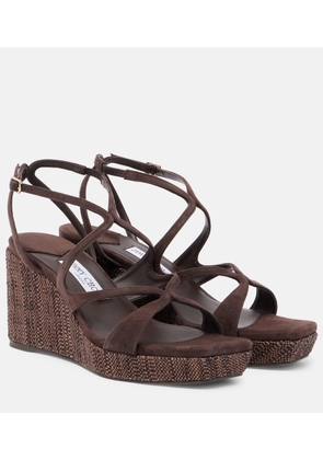 Jimmy Choo Ayla suede wedge sandals