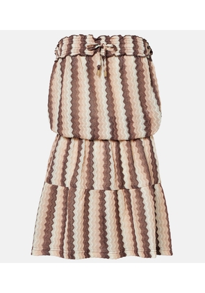 Melissa Odabash Isla strapless striped minidress