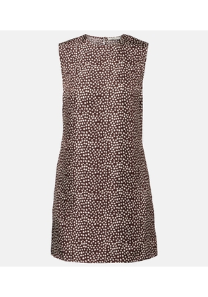 Asceno Sintra polka-dot silk twill minidress