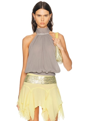 Gimaguas Boa Top in Grey - Grey. Size S (also in M, L).